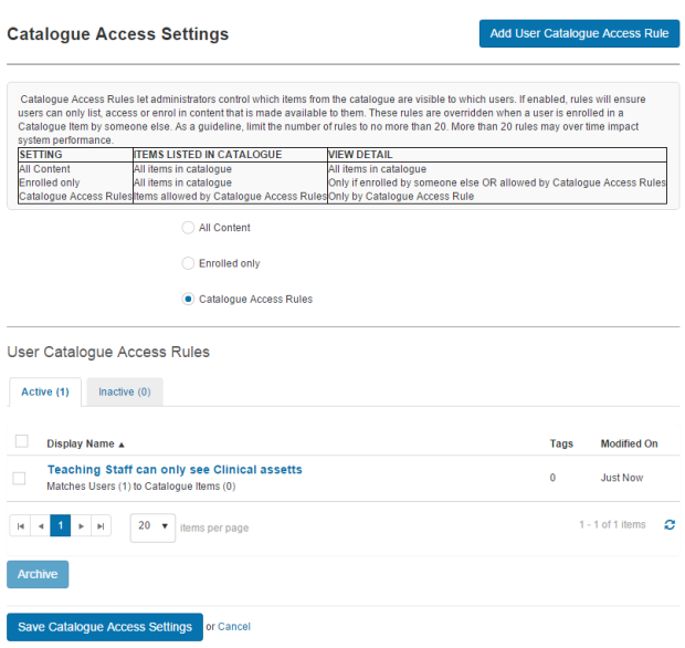 Catalogue Access Rules Janison Academy